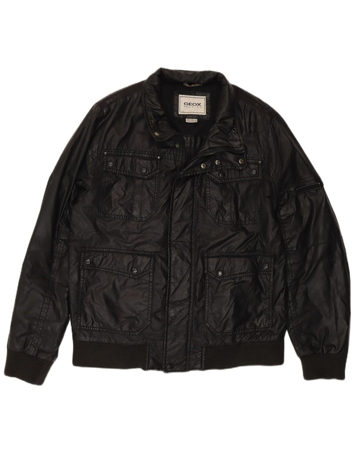 Geox muška bomber jakna Respira UK 42 XL crni poliester
