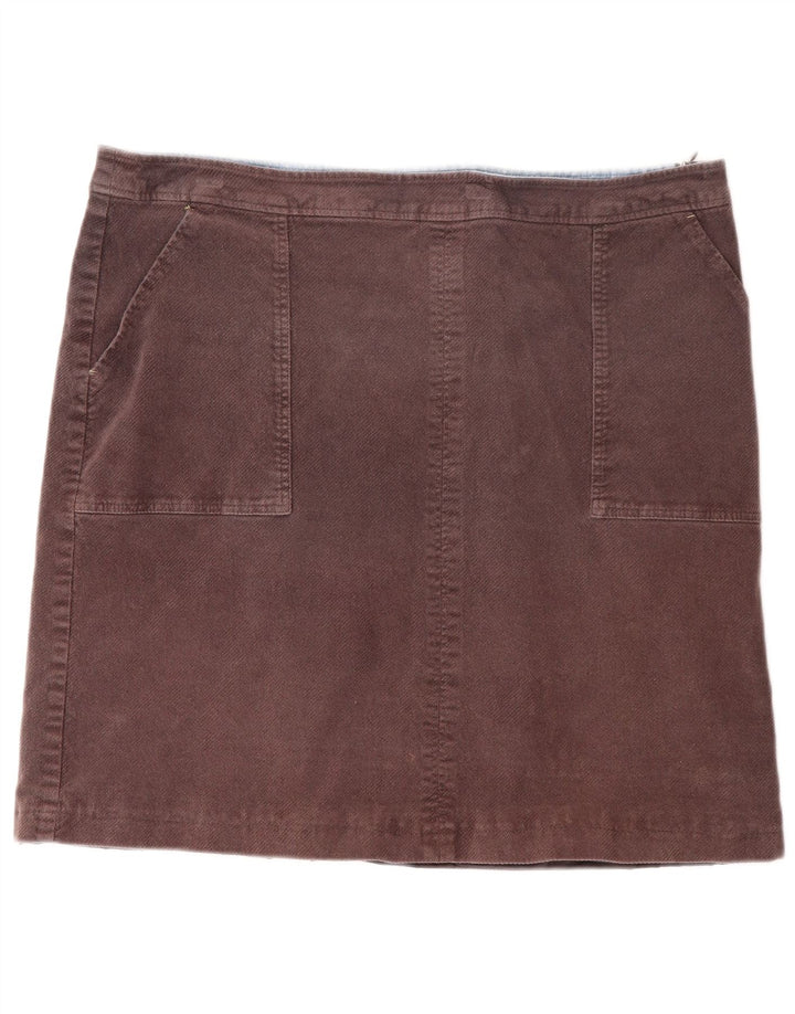 WHITE STUFF Womens Mini Skirt UK 20 2XL W40 Grey Cotton