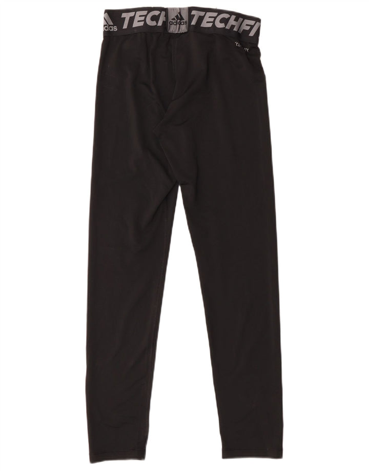 Adidas Boys Climalite Graphic Leggings 13-14 Years Black Poliester