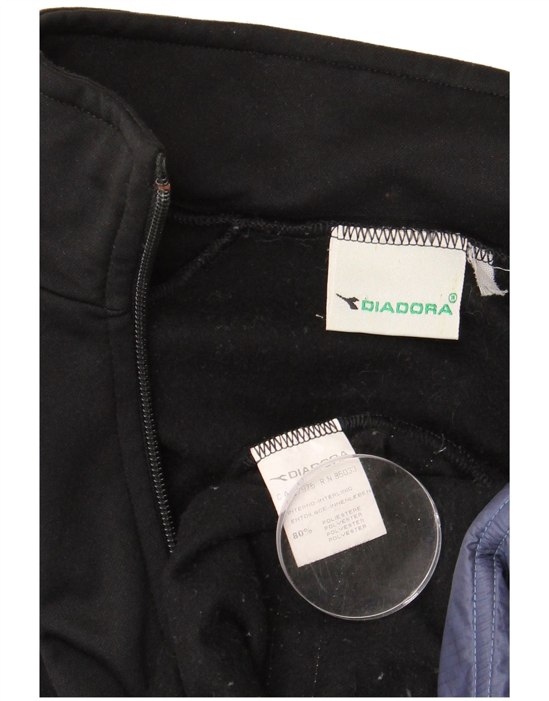 DIADORA Muška gornja jakna trenirke srednje crne boje od poliestera