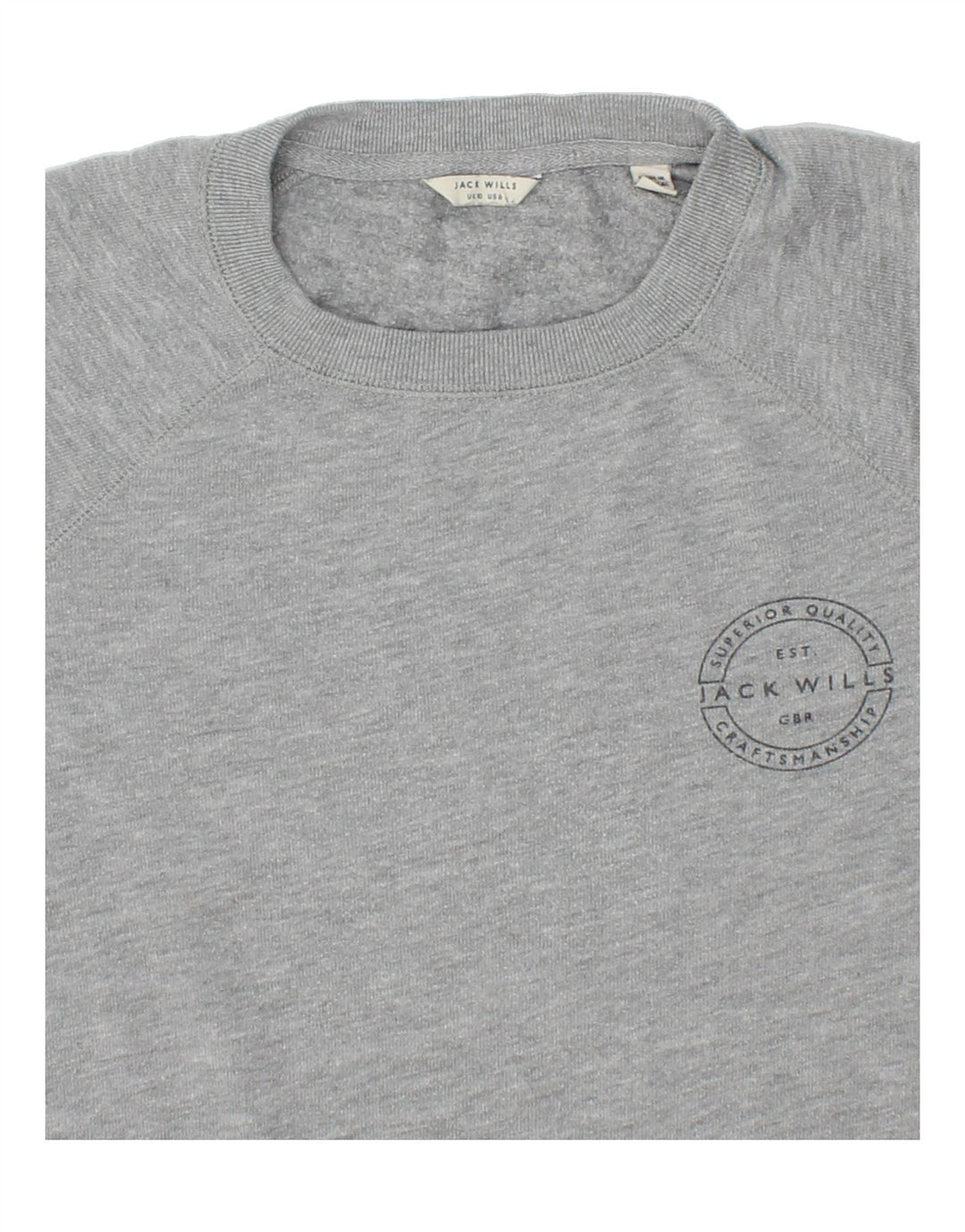 JACK WILLS Womens Sweatshirt Jumper UK 10 Small Grey Vintage Jack Wills and Second-Hand Jack Wills from Messina Hembry 