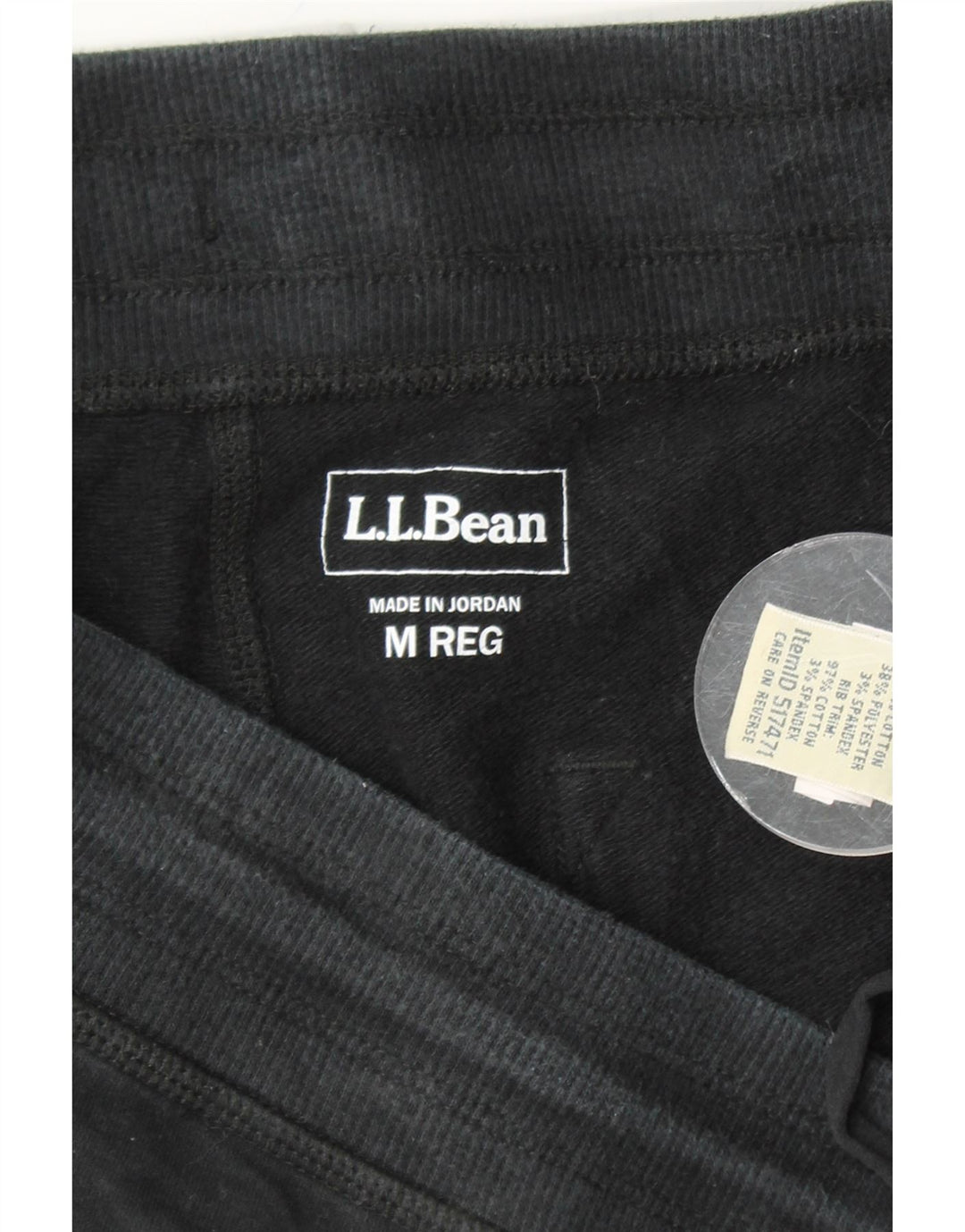 L.L.BEAN Ženska trenirka Hlače Joggers UK 14 Srednje crni pamuk
