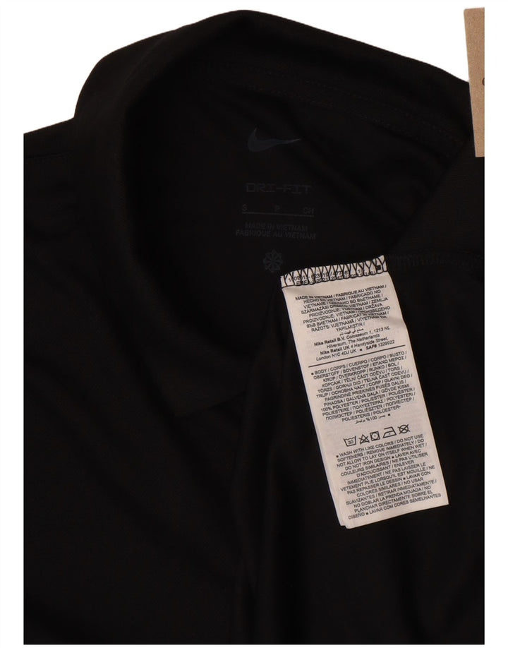 Nike Ženska Dri Fit Polo majica dugih rukava Mala crna poliester
