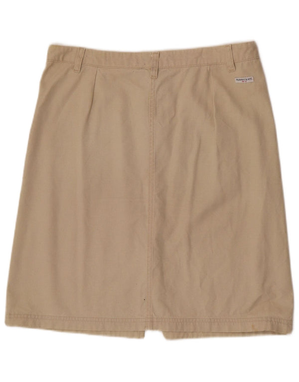 Murphy & Nye Womens Straight Skirt W30 Medium Beige Cotton