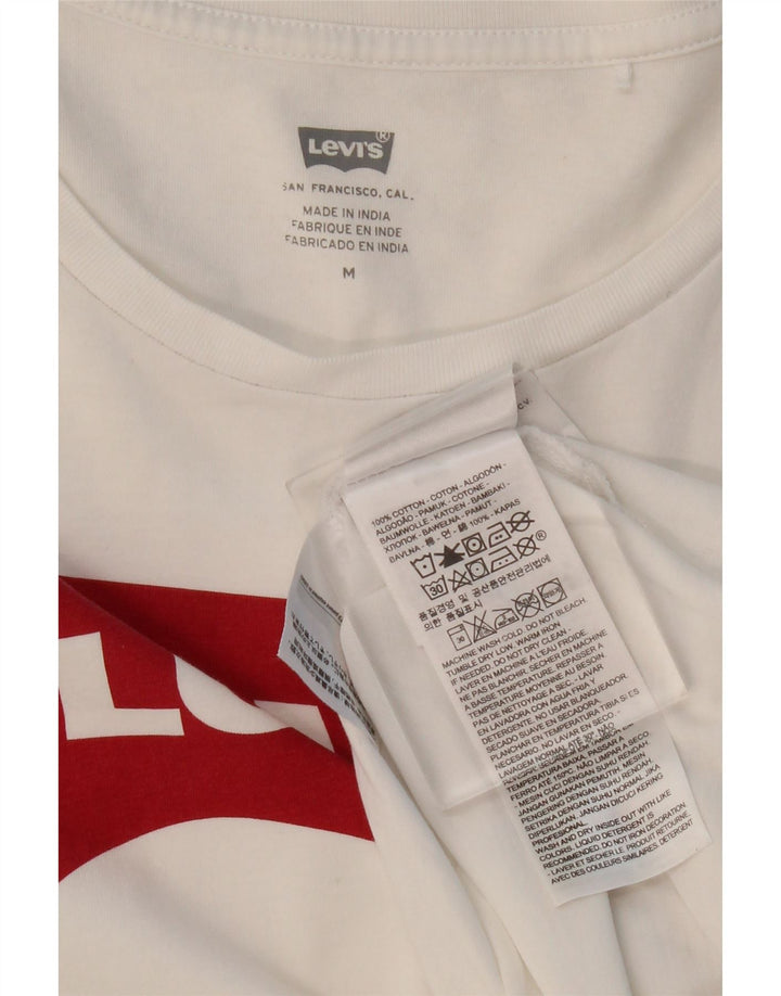 LEVI'S Ženska majica kratkih rukava s grafičkim motivima UK 12 Srednje bijeli pamuk
