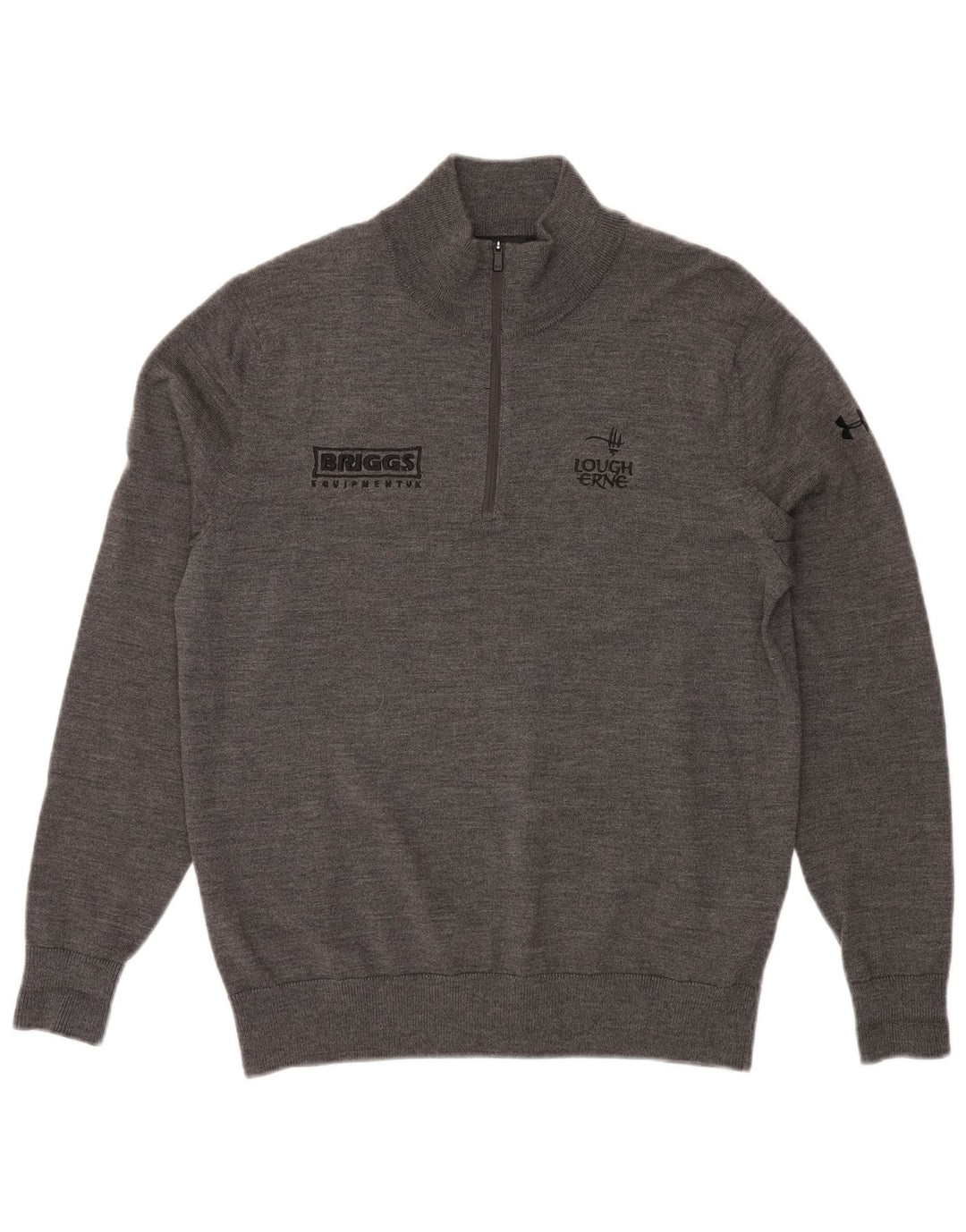 UNDER ARMOUR Muški visoki džemper s izrezom i patentnim zatvaračem, srednje sivi