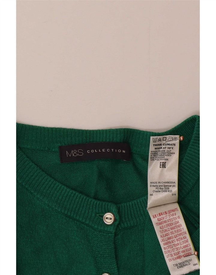 Marks & Spencer Ženski Kardigan Džemper UK 12 Srednji Zeleni Viskoza