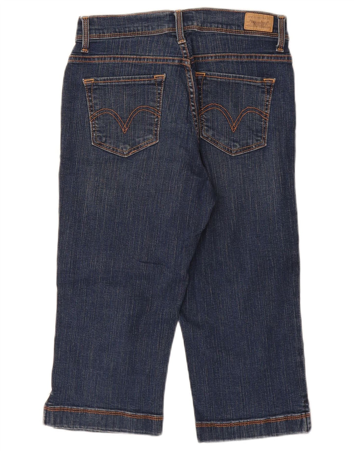 LEVI'S ženske Capri traperice visokog struka US 8 srednje W26 L17 tamnoplavi pamuk