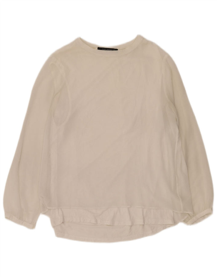 Zara ženska prozirna majica dugih rukava UK 16 Large White
