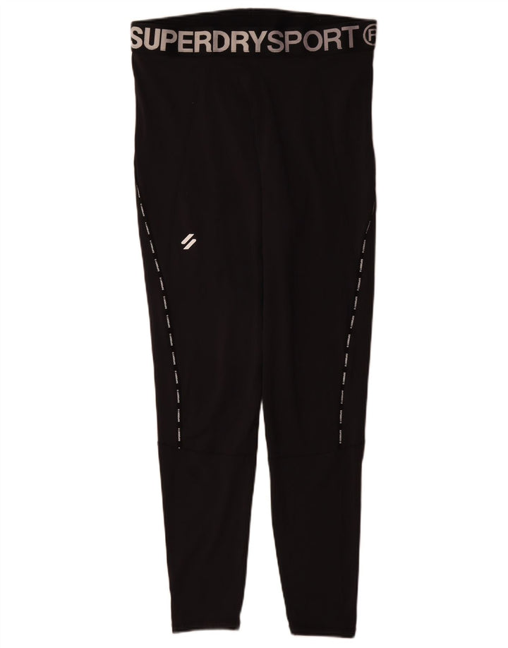 Superdry ženske grafičke tajice UK 18 XL crni poliester