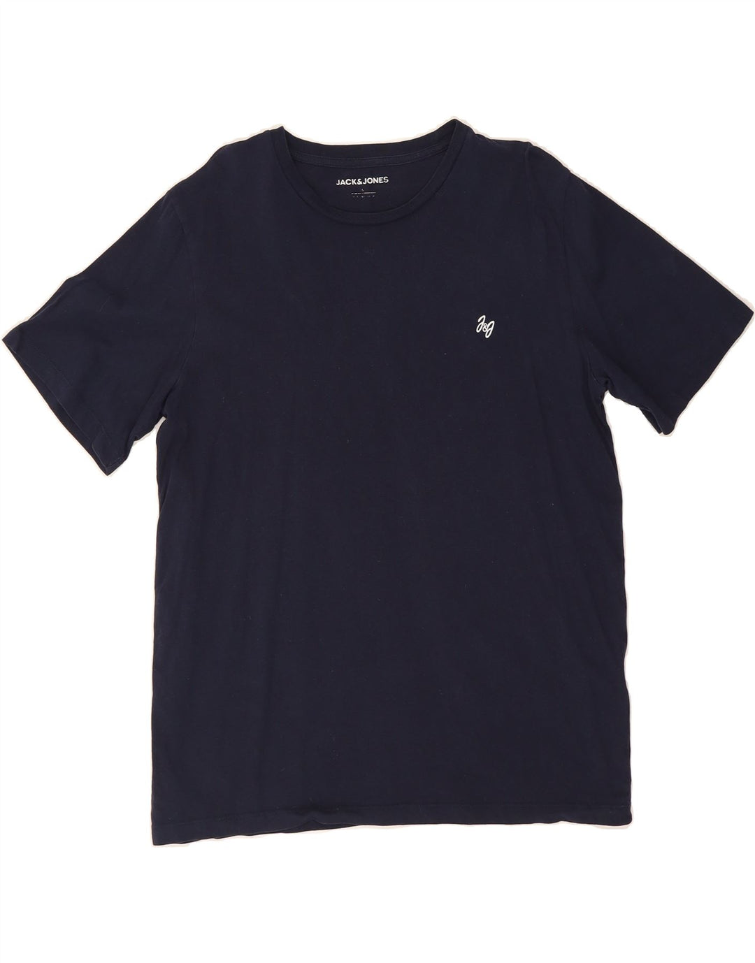 JACK & JONES Mens T-Shirt Top Large Navy Blue Cotton Vintage Jack & Jones and Second-Hand Jack & Jones from Messina Hembry 