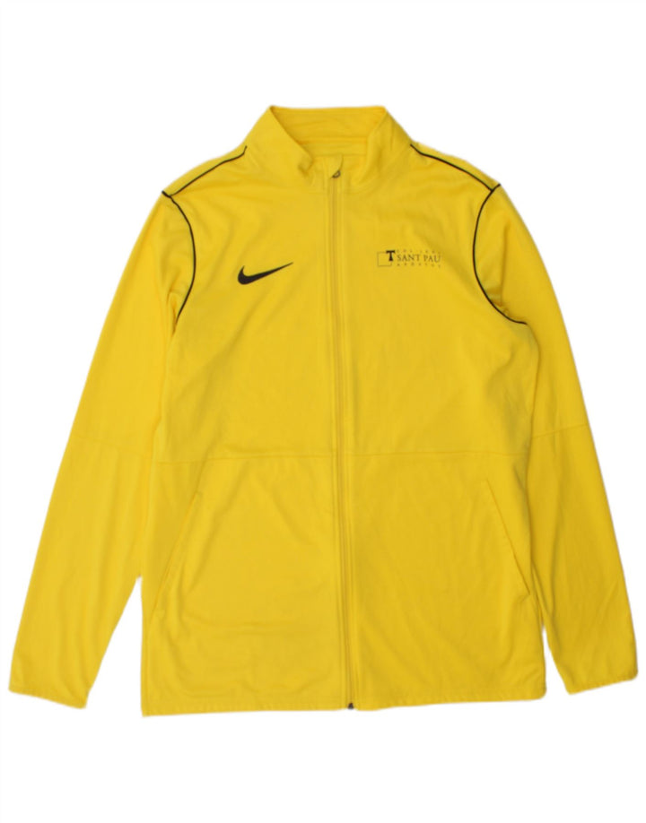 Nike Dri Fit trenirka velika jakna od poliestera žute boje
