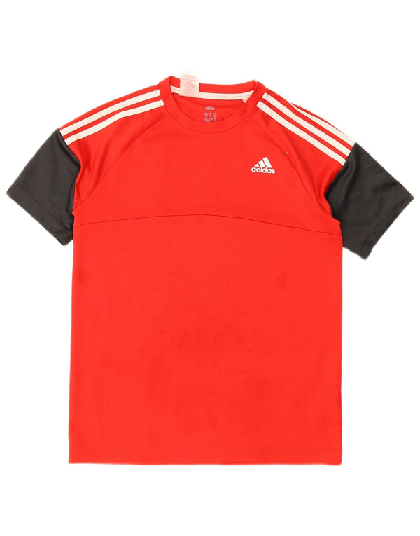 Adidas obična majica kratkih rukava za dječake 15-16 godina, crvena poliesterska boja