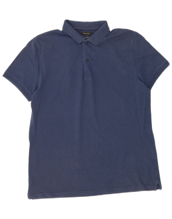 Massimo Dutti muška polo majica Srednje tamnoplavi pamuk