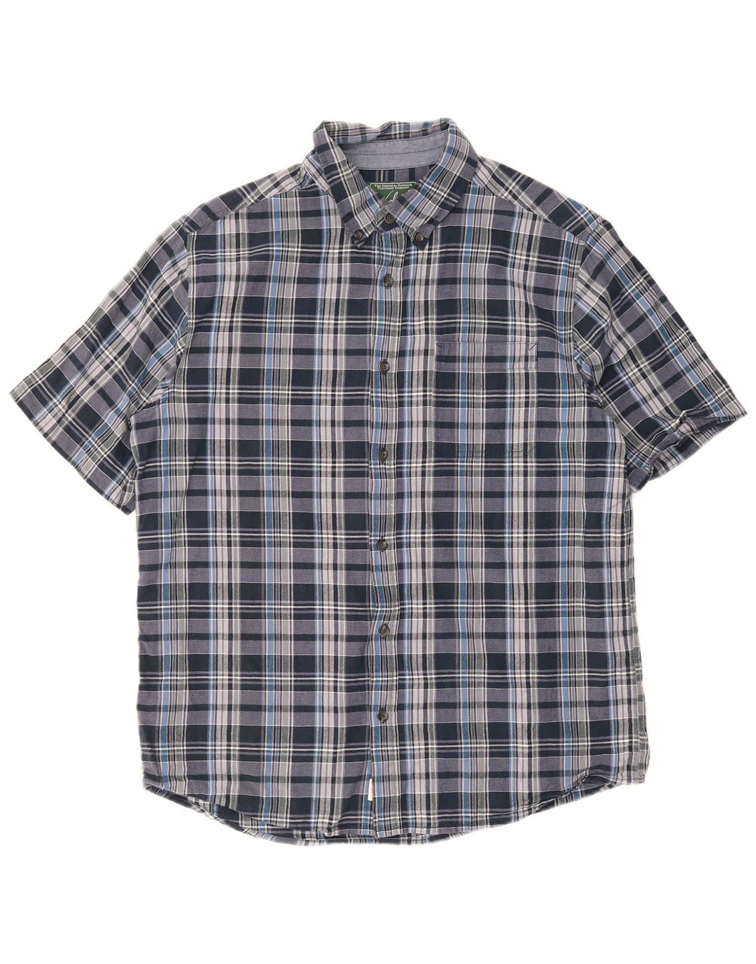 Woolrich muška majica kratkih rukava standardnog kroja, veliki plavi karirani pamuk