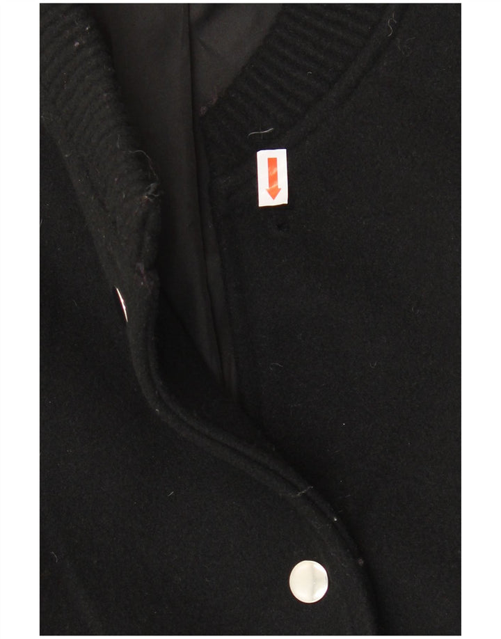 ZARA ženska prekomjerna bomber jakna UK 10 Mali crni poliester