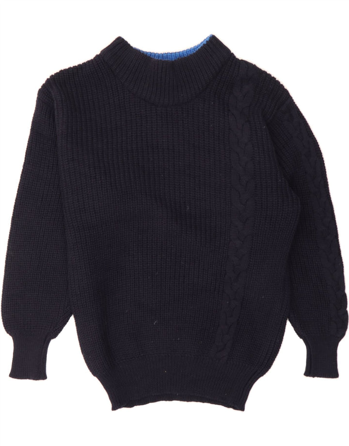 OCEAN STAR Womens Turtle Neck Jumper Sweater IT 48 XL Navy Blue Wool Vintage Ocean Star and Second-Hand Ocean Star from Messina Hembry 