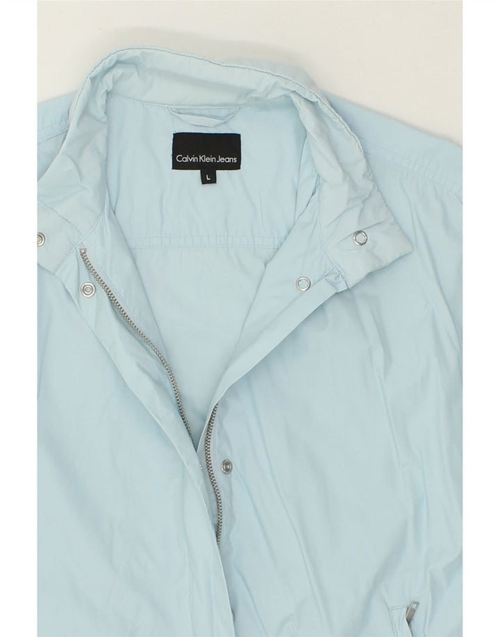 CALVIN KLEIN Womens Bomber Jacket UK 16 Large Blue Polyamide Vintage Calvin Klein and Second-Hand Calvin Klein from Messina Hembry 