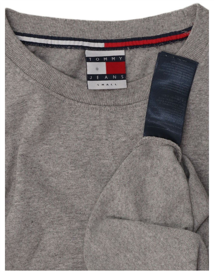 TOMMY HILFIGER Muška majica dugih rukava s grafikama, mali sivi pamuk