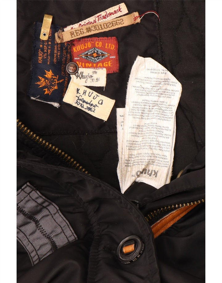 KHUJO ženski podstavljeni kaput s kapuljačom UK 14 srednji crni poliester