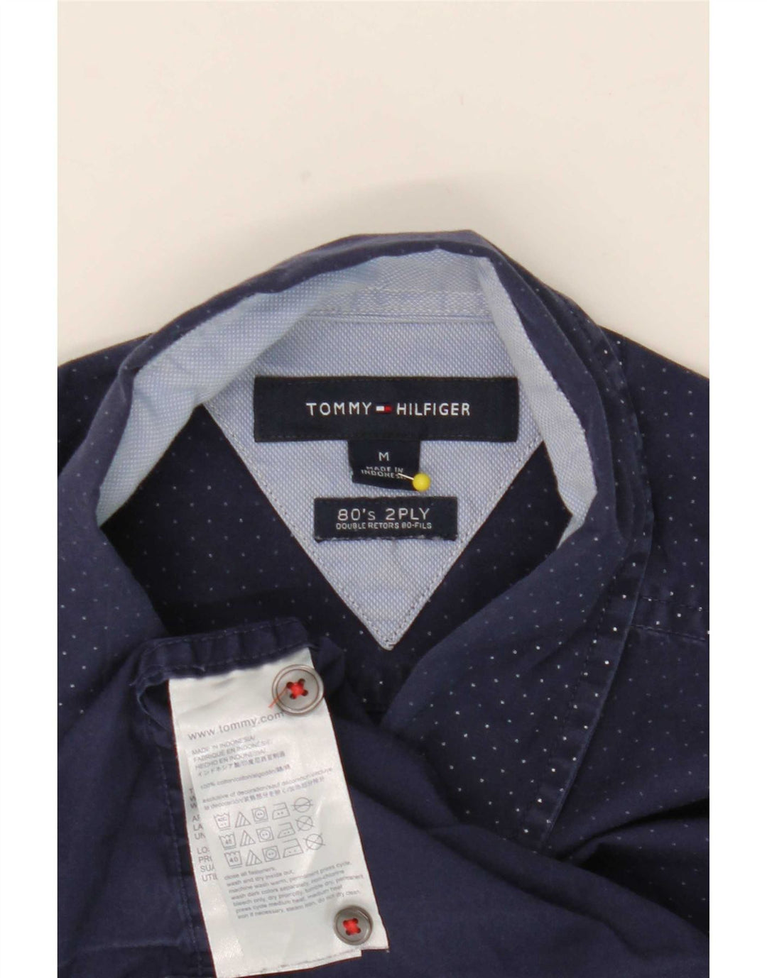 Tommy Hilfiger muška košulja Srednje tamnoplavi pamuk na točkice