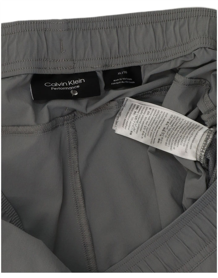 Calvin Klein muške sportske kratke hlače za performanse XL sivi poliester u boji
