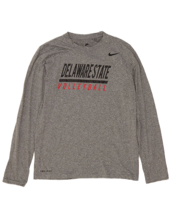 Ženska majica dugih rukava Nike Graphic UK 12 Medium Grey Flecked Poliester