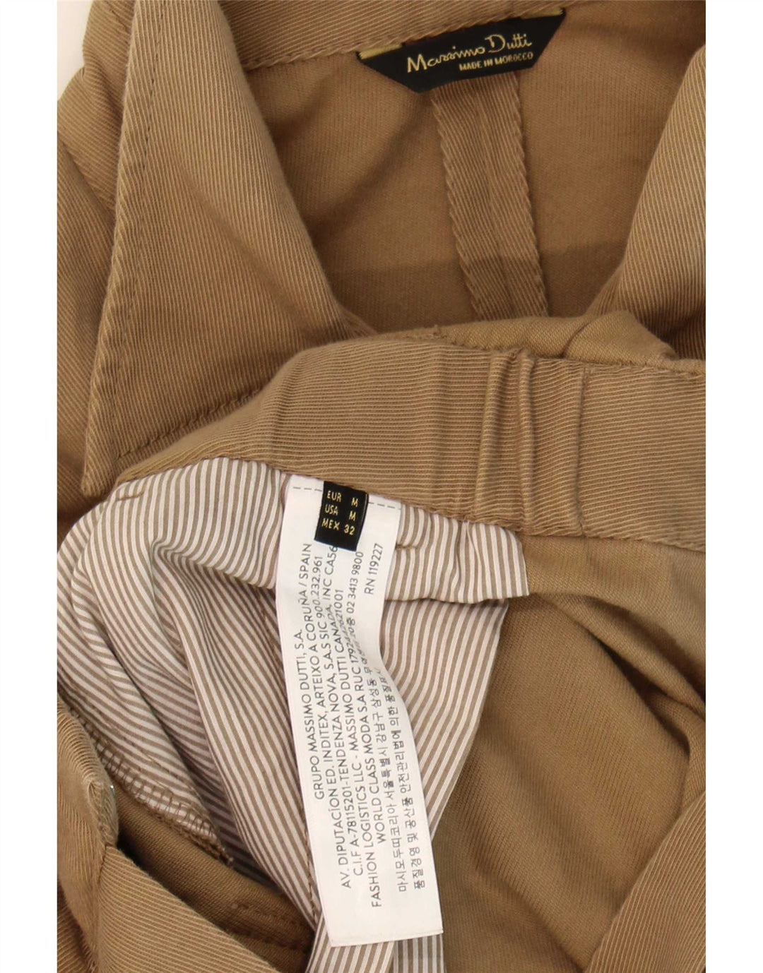 Ženski kombinezon Massimo Dutti UK 12 srednje bež pamuk