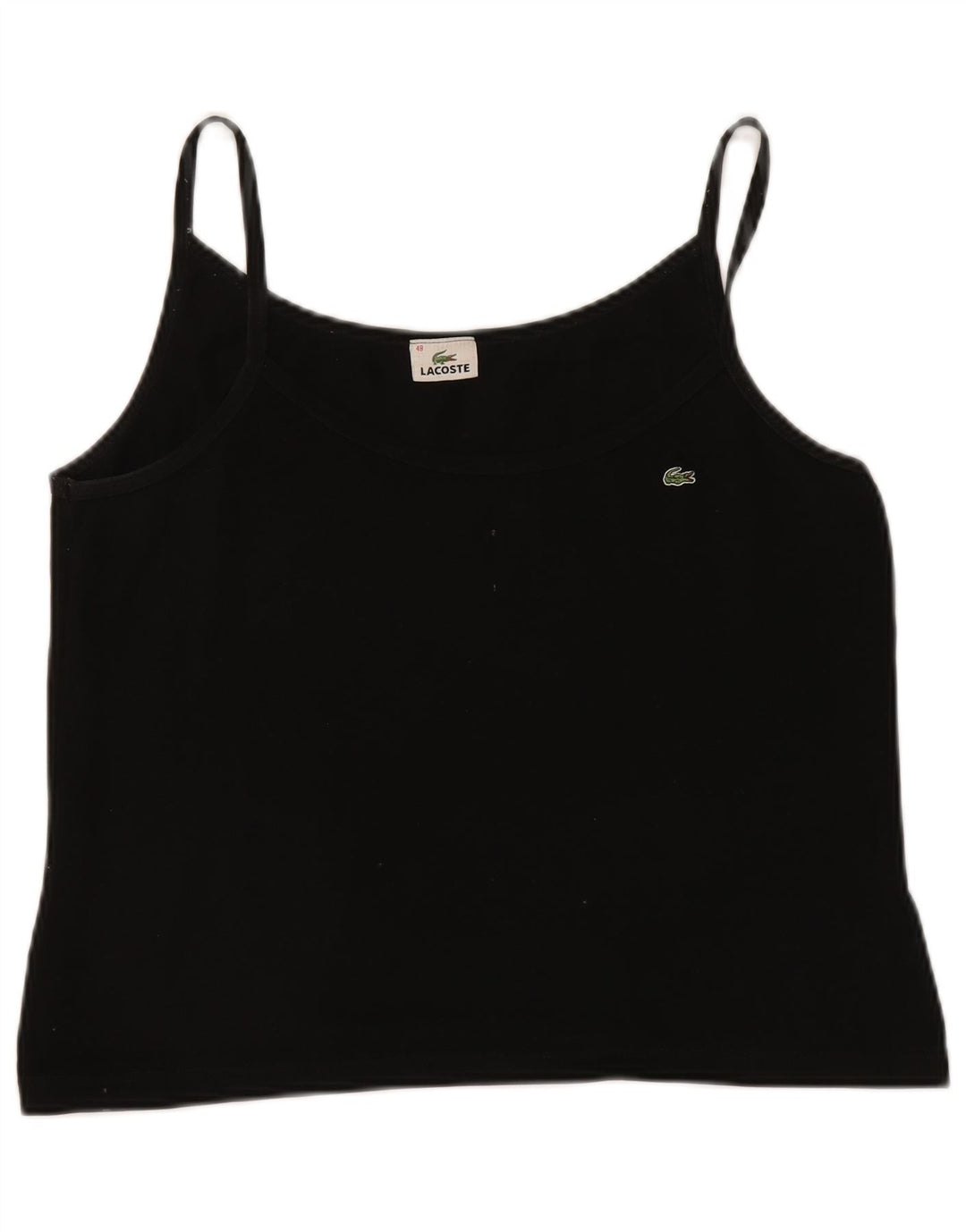 Lacoste ženski Cami gornji dio veličine 48 XL, crni pamuk