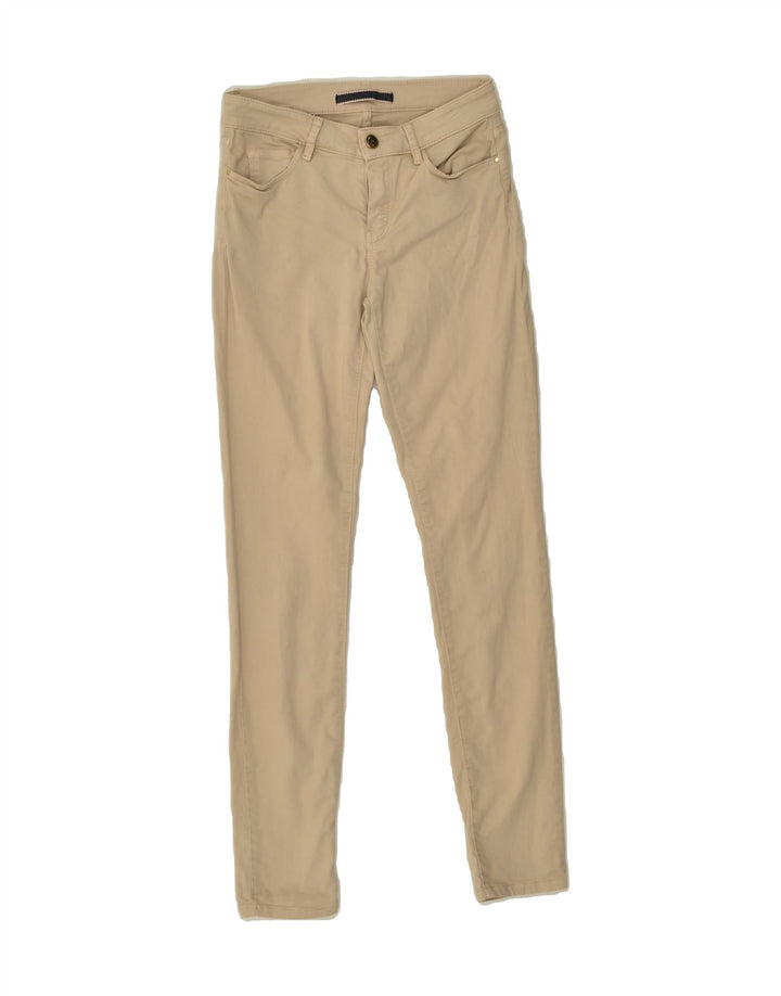 MASSIMO DUTTI Womens Skinny Casual Trousers W24 L28  Beige Cotton | Vintage Massimo Dutti | Thrift | Second-Hand Massimo Dutti | Used Clothing | Messina Hembry 