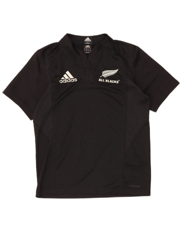 Adidas muška crna majica kratkih rukava s grafičkim motivima, mali crni poliester