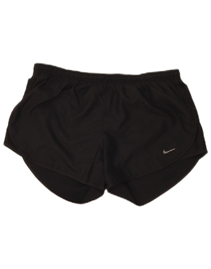Nike Ženske Dri Fit Sportske Kratke Hlače UK 14 Medium Black Chevron Poliester