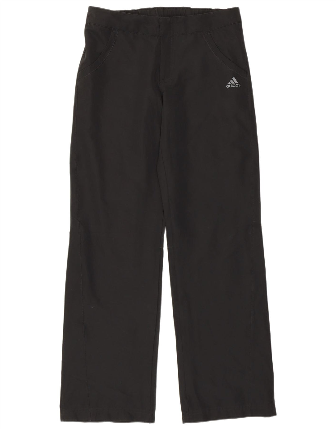 Adidas ženske ravne hlače UK 12 srednje W30 L31 crni poliester