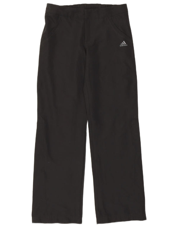 Adidas ženske ravne hlače UK 12 srednje W30 L31 crni poliester