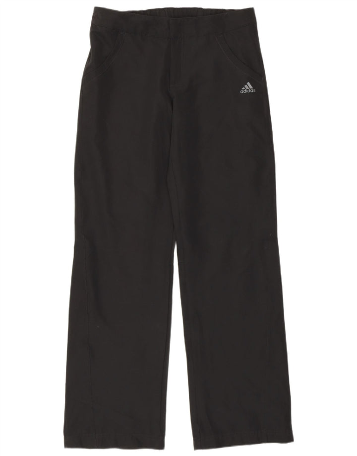 Adidas ženske ravne hlače UK 12 srednje W30 L31 crni poliester
