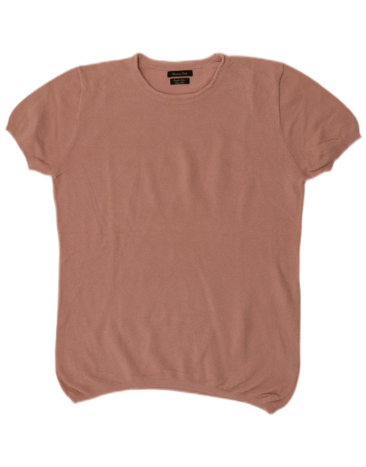 Massimo Dutti gornji dio ženske bluze UK 16 Large Pink Cotton