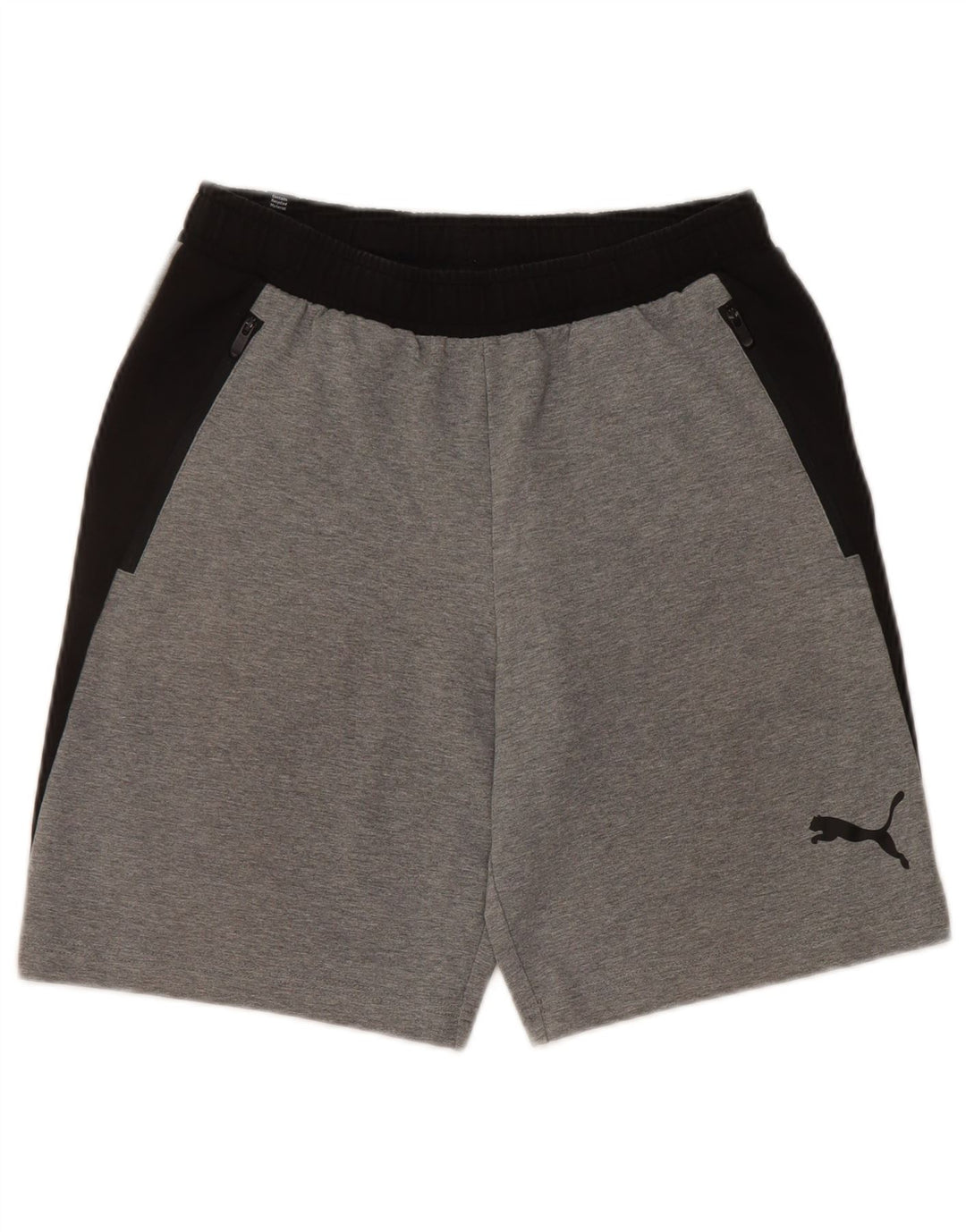 PUMA Mens Sport Shorts Small Grey Colourblock Cotton