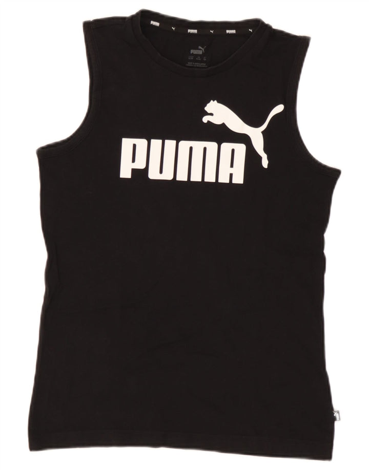 Puma Boys Graphic Vest Top 13-14 Years Crni pamuk