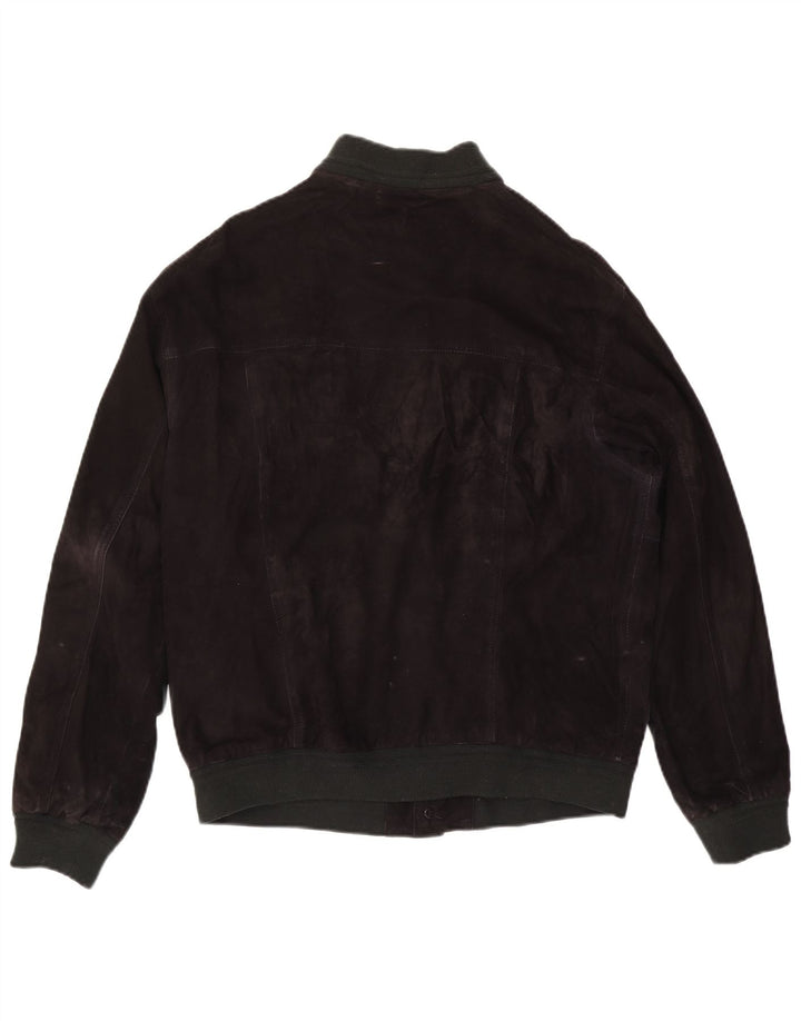 Vintage muška bomber jakna od brušene kože IT 50 velika crna koža