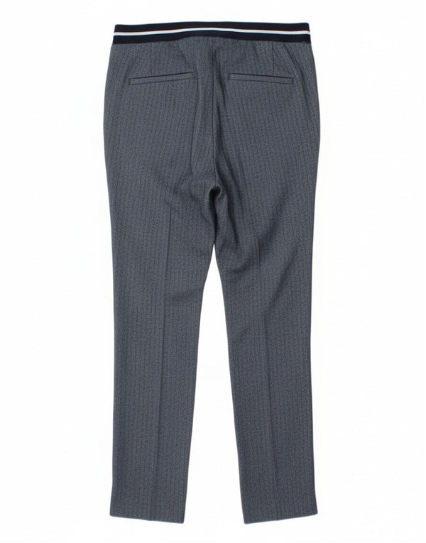 Zara ženske uske chino hlače male W26 L27 plavi poliester s ribljom kosti