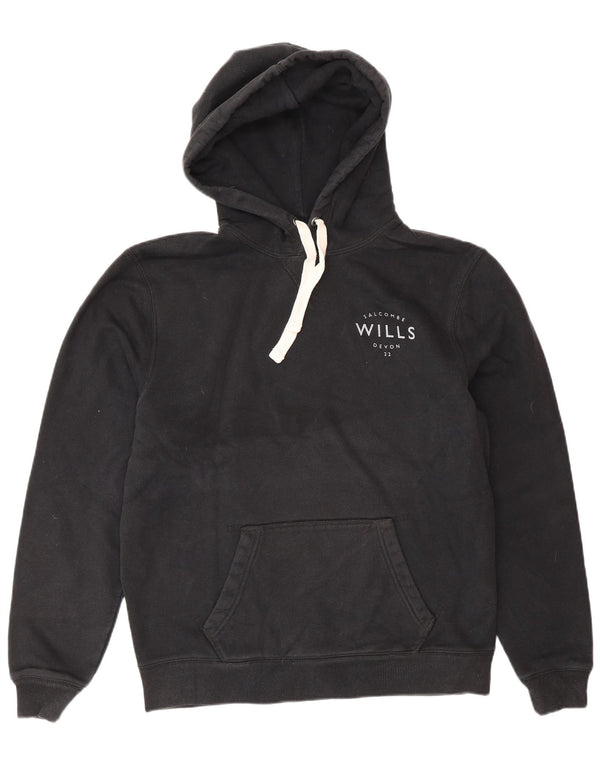 Jack Wills Muška majica s kapuljačom Veliki crni pamuk
