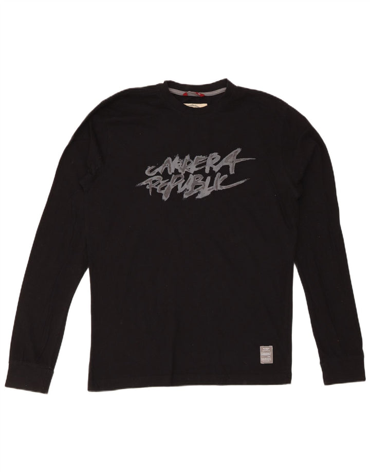 CARRERA muška grafička majica dugih rukava srednje crna