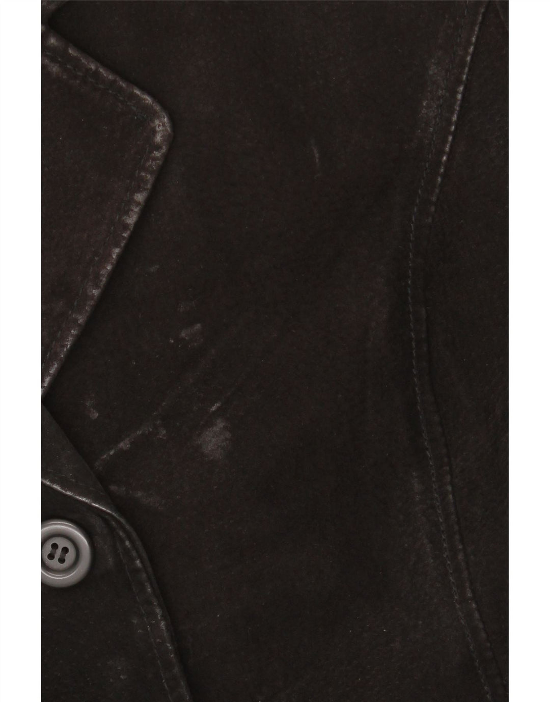 GYPSY Ženska jakna od brušene kože s 3 gumba UK 14 Srednja crna koža