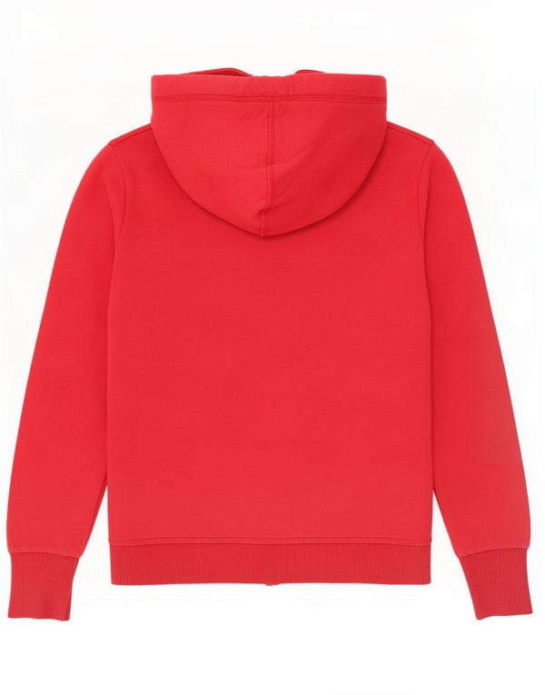 Superdry ženski pulover s kapuljačom s patentnim zatvaračem UK 10 Mali crveni pamuk