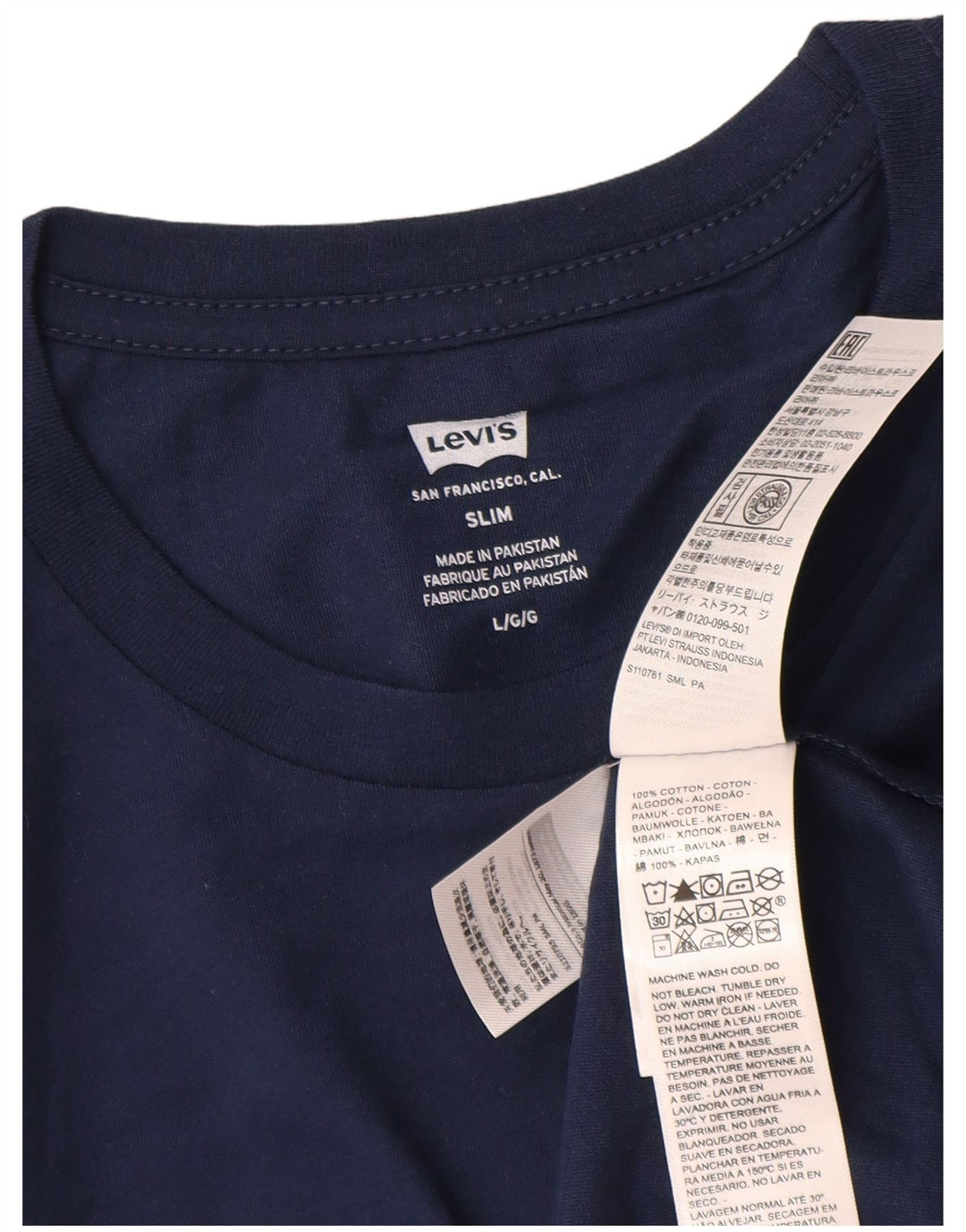 Levi's muška tanka majica kratkih rukava, veliki tamnoplavi pamuk