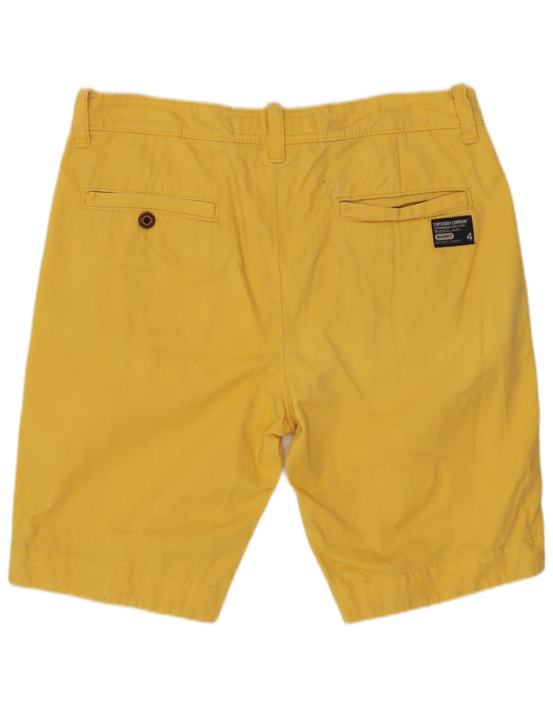 SUPERDRY muške chino kratke hlače srednje veličine W32, žuti pamuk