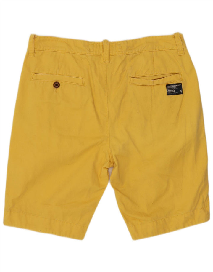 SUPERDRY muške chino kratke hlače srednje veličine W32, žuti pamuk