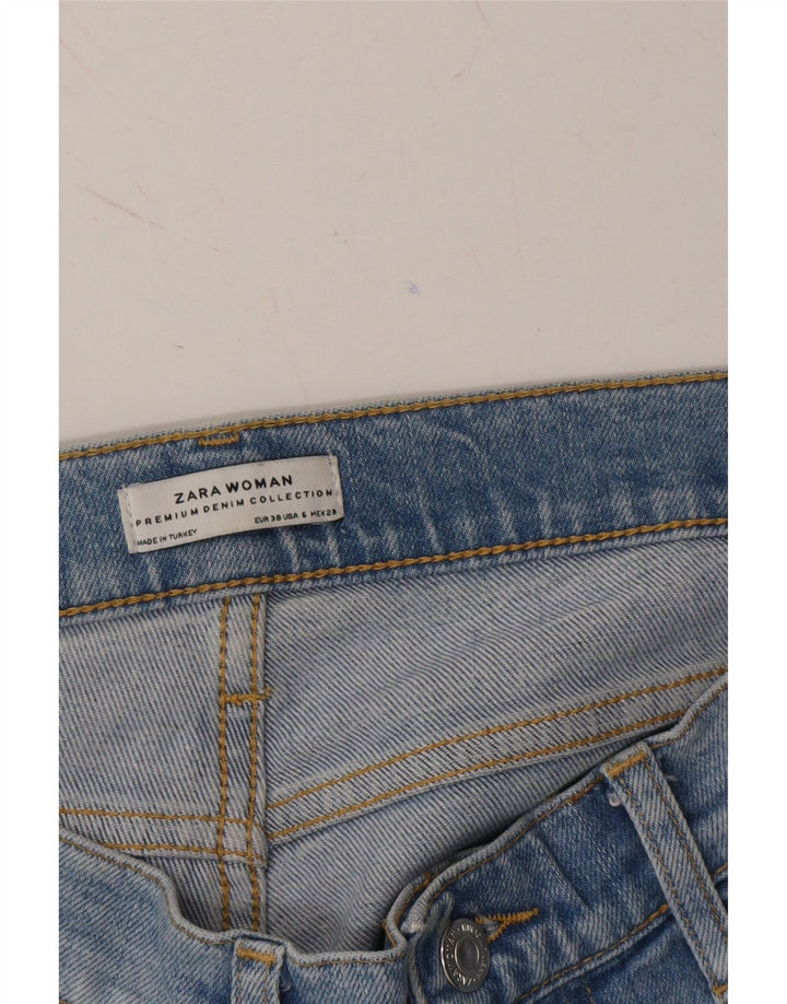 ZARA Womens Crop Distressed Slim Jeans EU 38 Small W32 L27 Blue Vintage Zara and Second-Hand Zara from Messina Hembry 