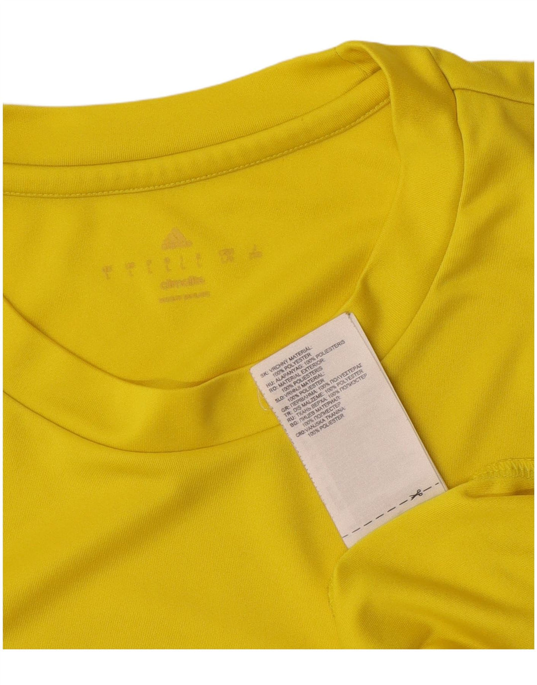 Adidas muška majica Climalite, veliki žuti poliester