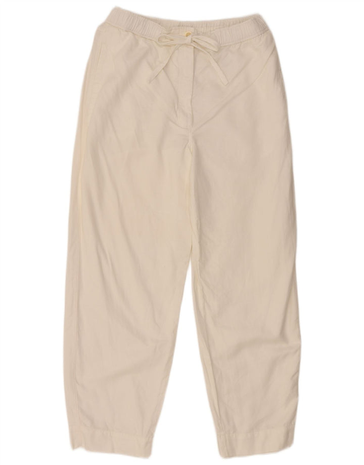 Cos Womens Straight Chino Trousers Medium White Cotton